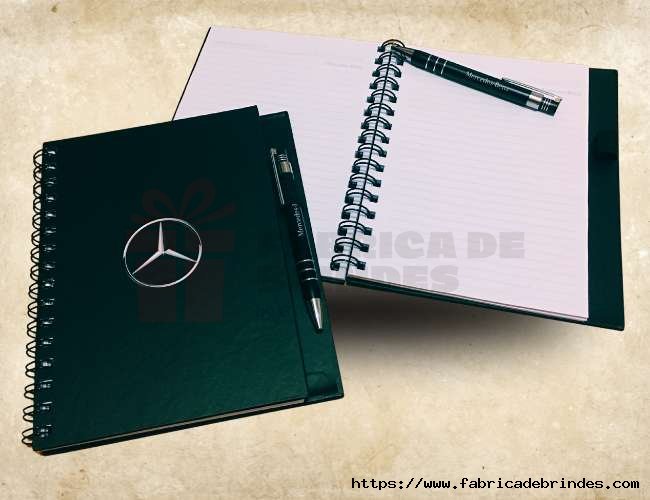 Caderno com Porta-Caneta